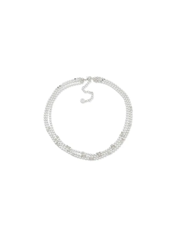 Multirow Baguette Necklace sold by Anne Klein