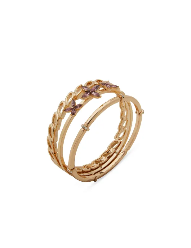 Flower Station 3Pc Bangle Set sold by Anne Klein