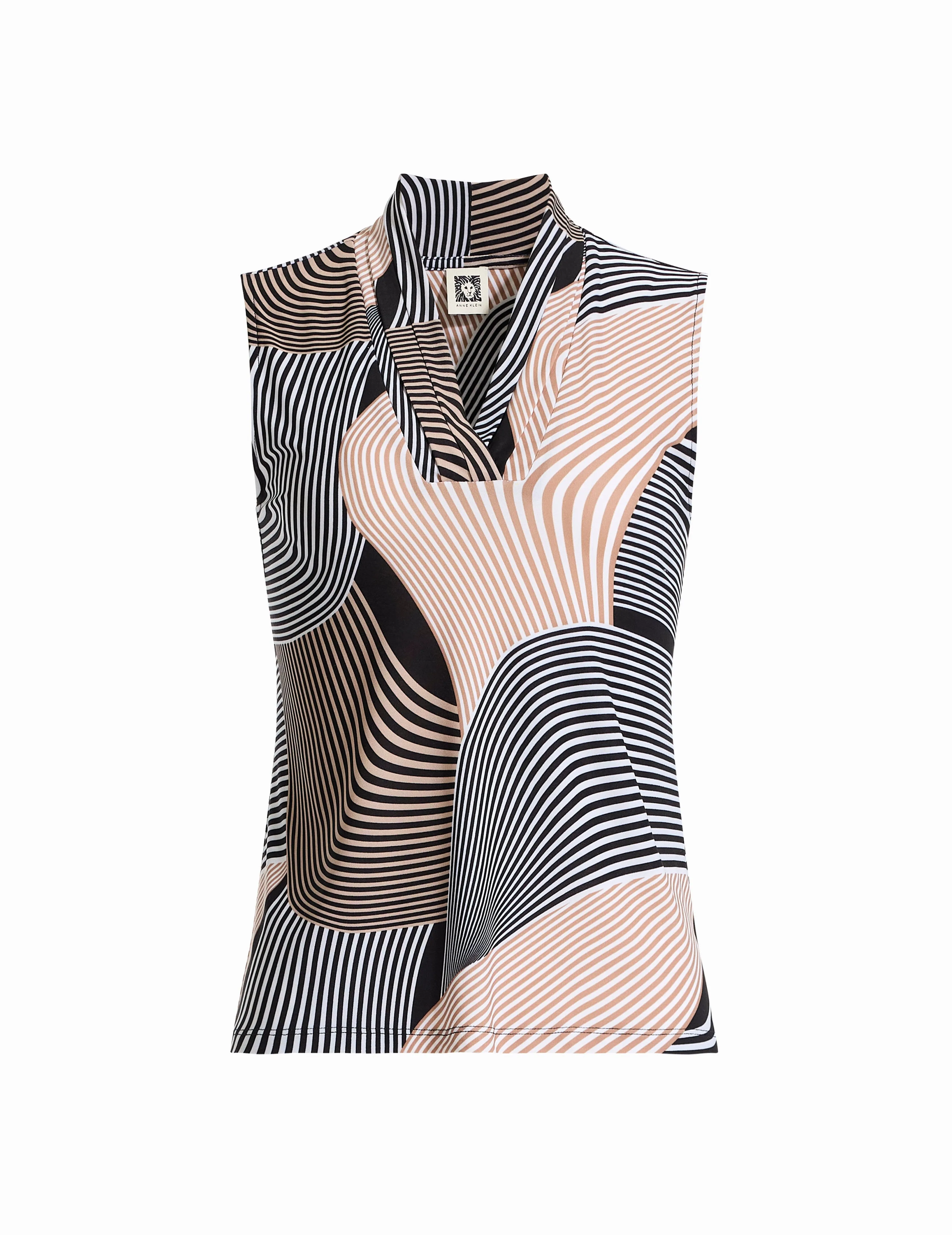 Printed Ity Triple Pleat Top sold by Anne Klein