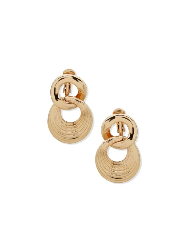 Ce Linked Ribbed Drop-Gld sold by Anne Klein