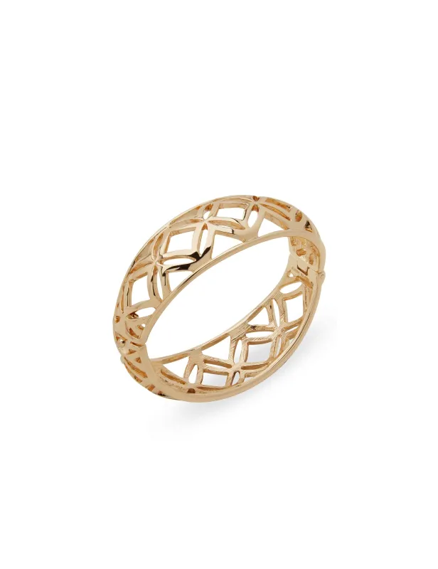 Br Rounded Cut Out Open Hinge-Gld sold by Anne Klein