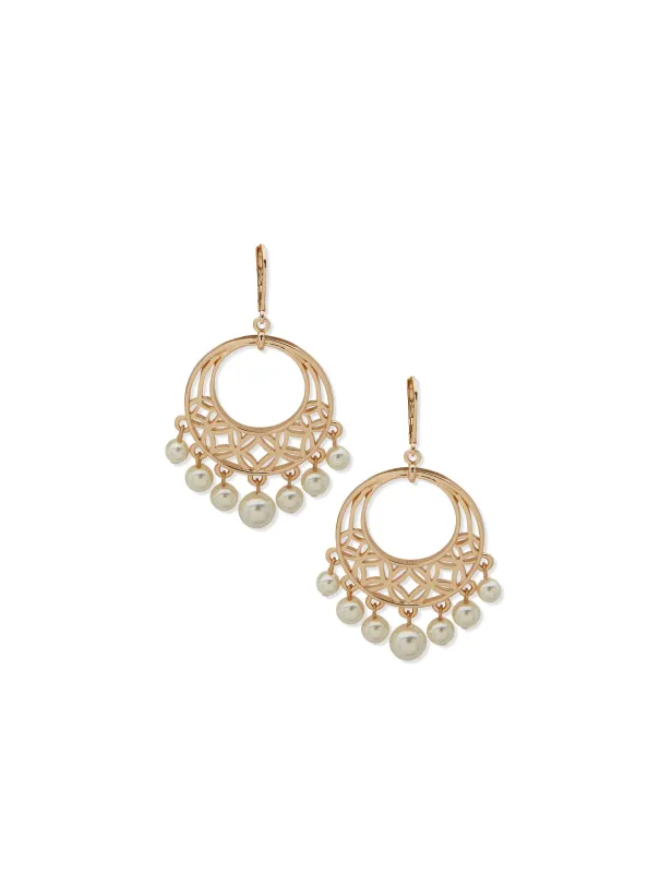 Dangly Pearl Drop Earrings sold by Anne Klein