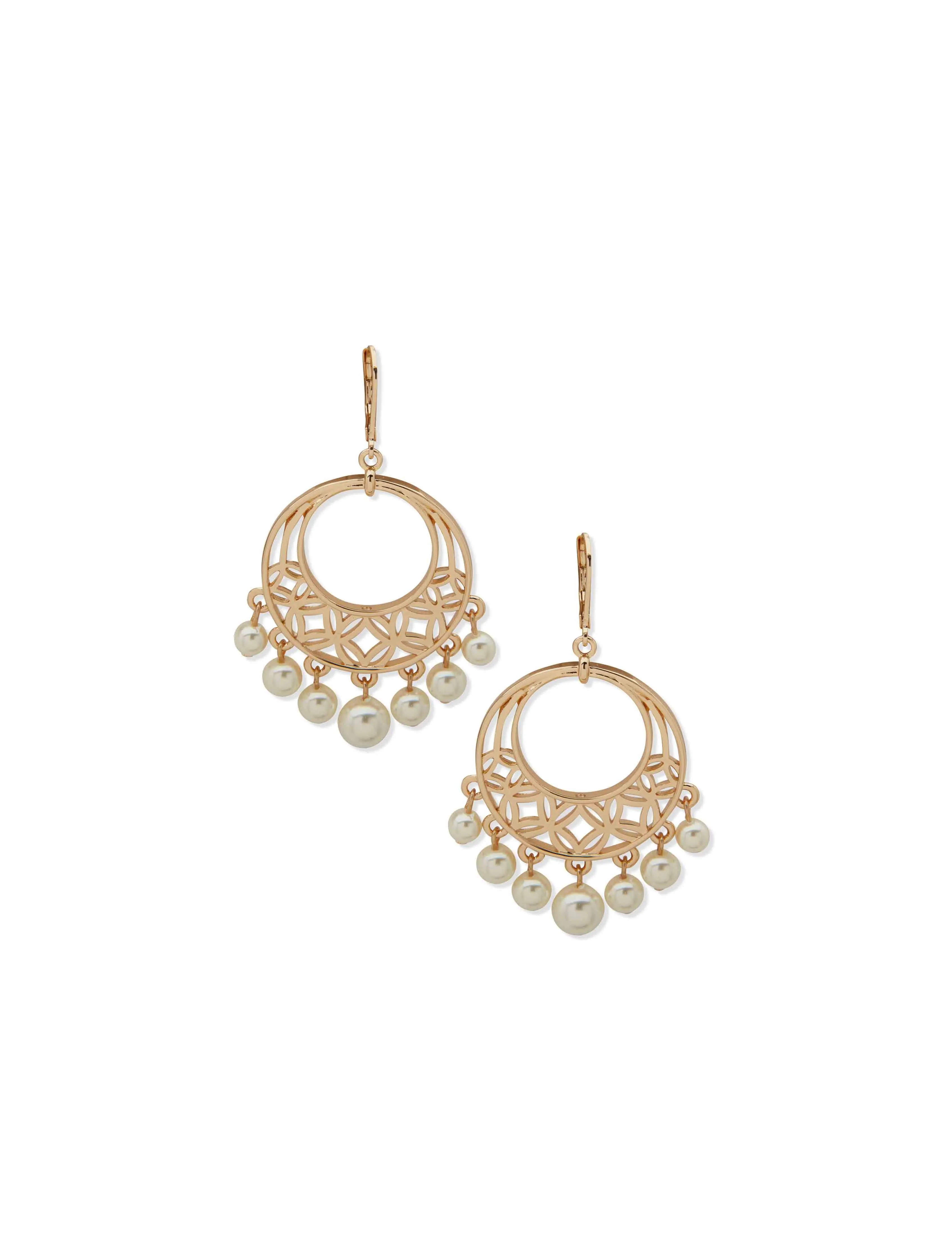 Dangly Pearl Drop Earrings sold by Anne Klein