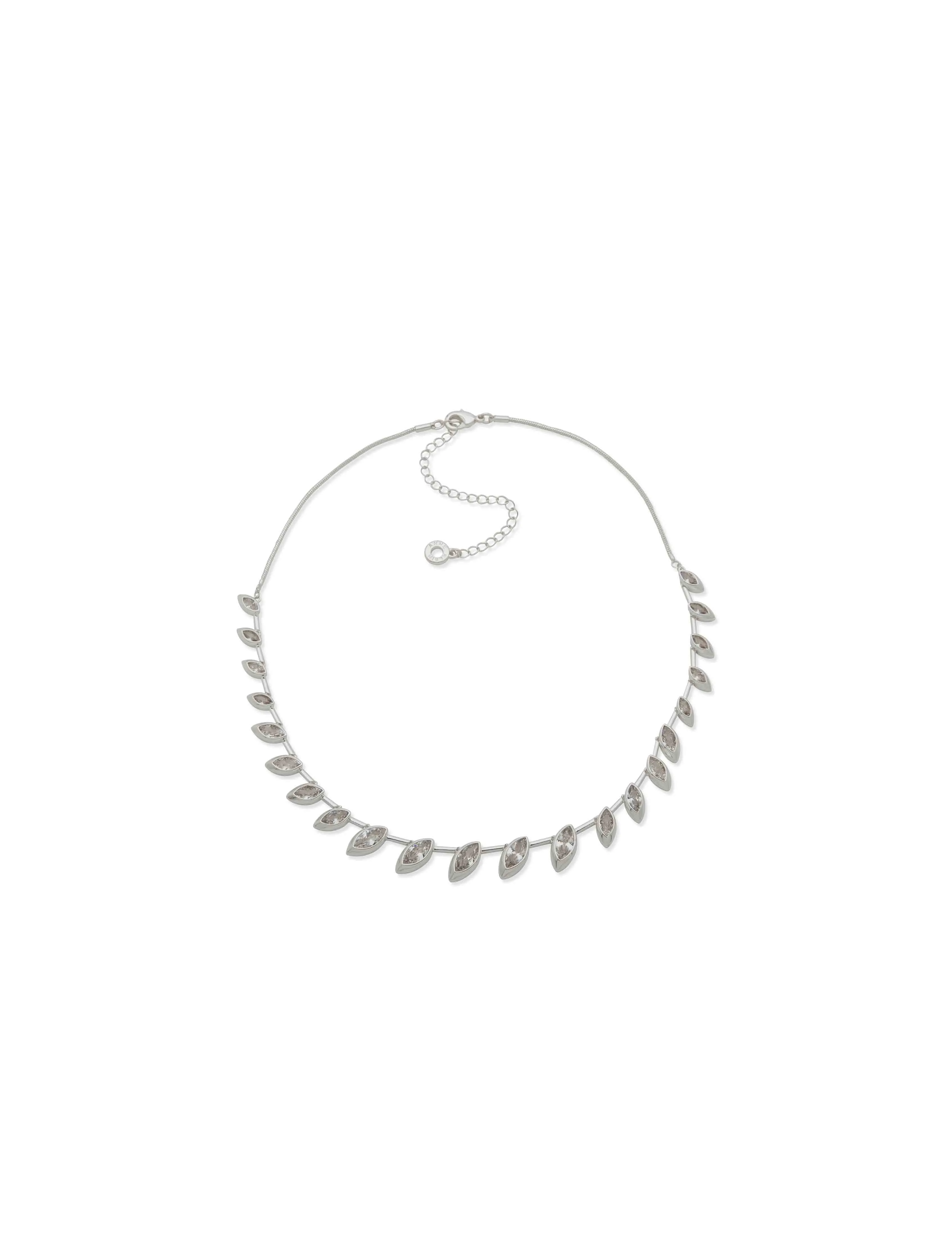 Nk 16In Stationed Navette Stn Clr-Slv/Cz sold by Anne Klein