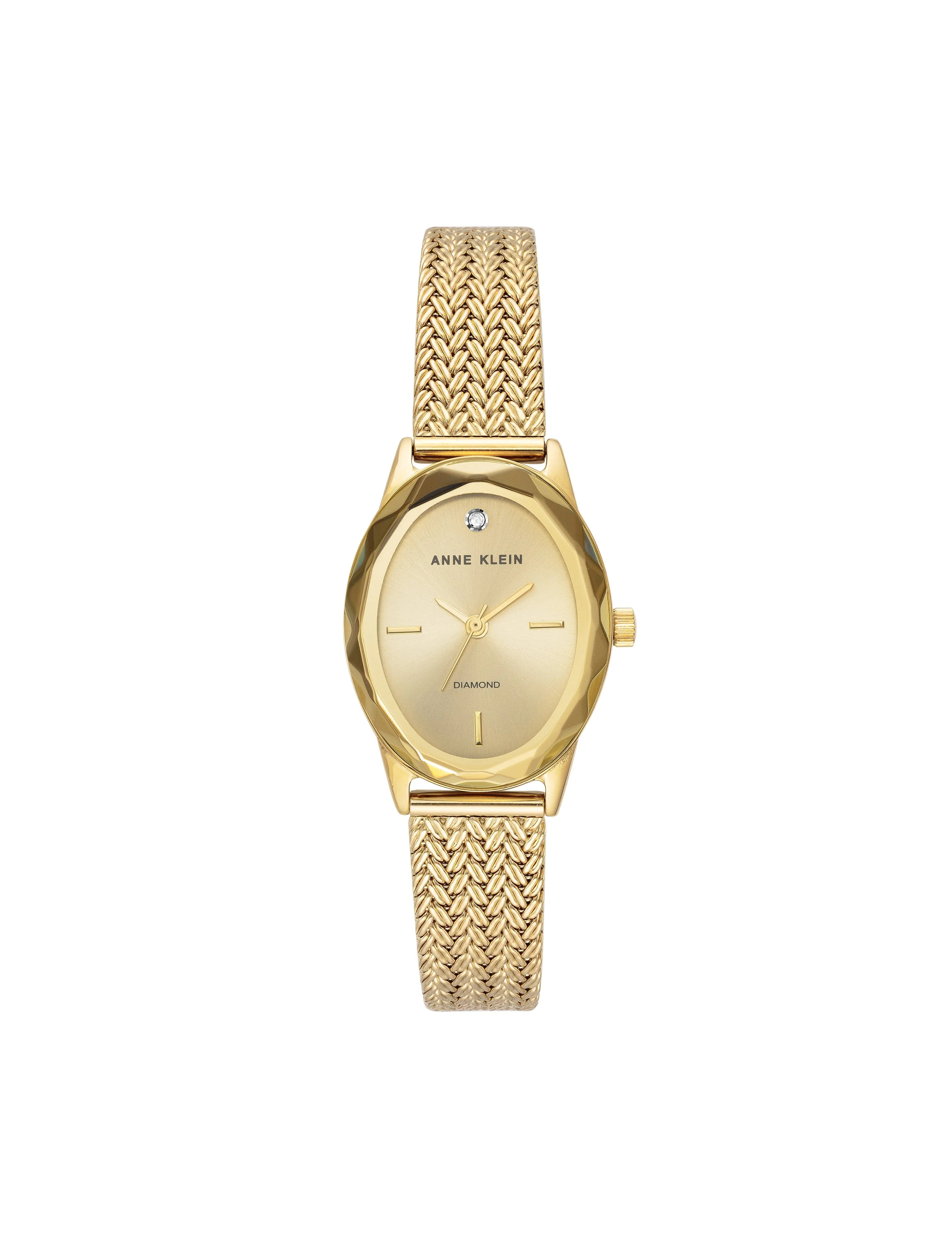 Enduring Oval Stainless Steel Mesh Watch sold by Anne Klein