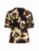 Plus Long Sleeve Smocked Neck Blouse sold by Anne Klein