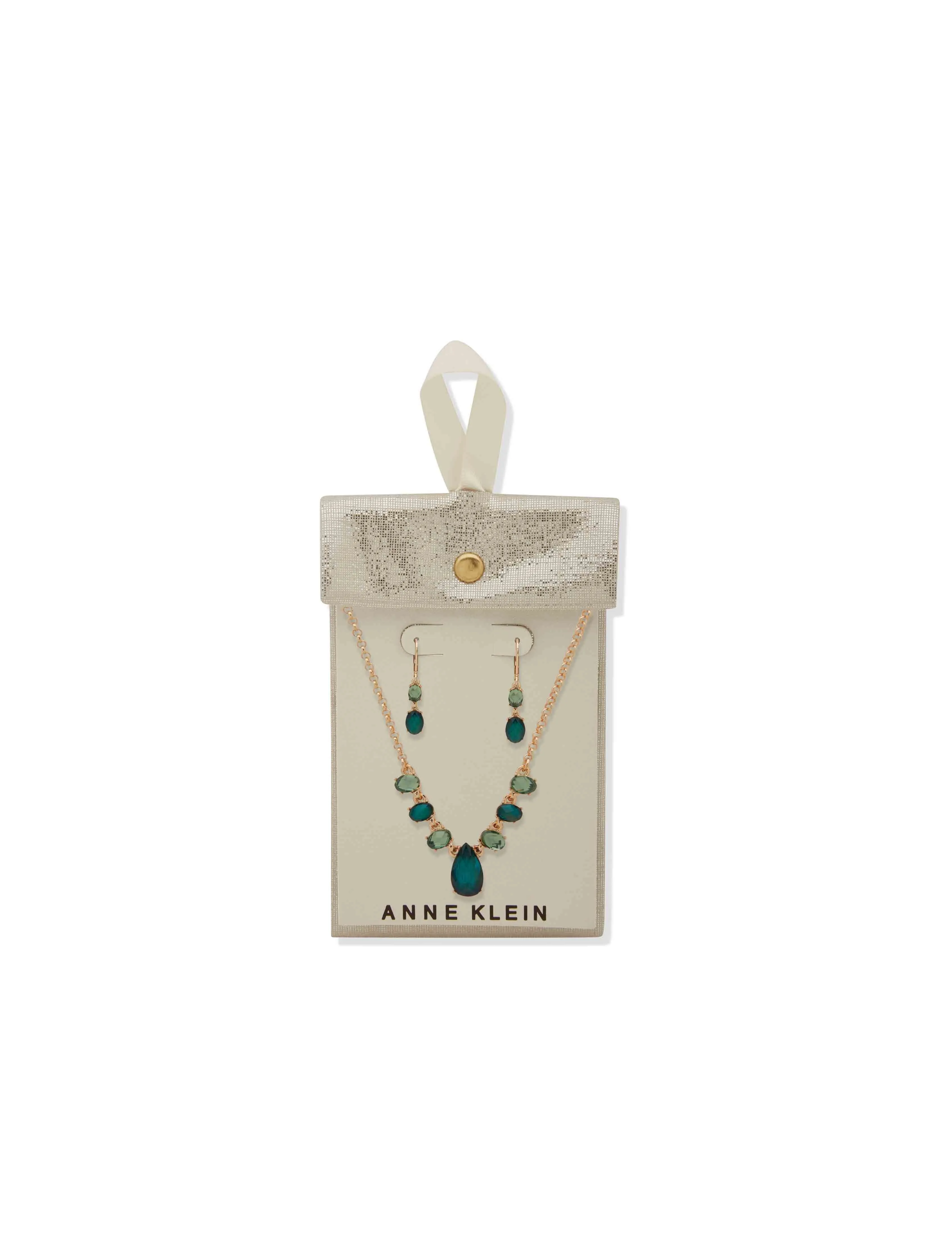 Multi Faceted Station Necklace Set sold by Anne Klein