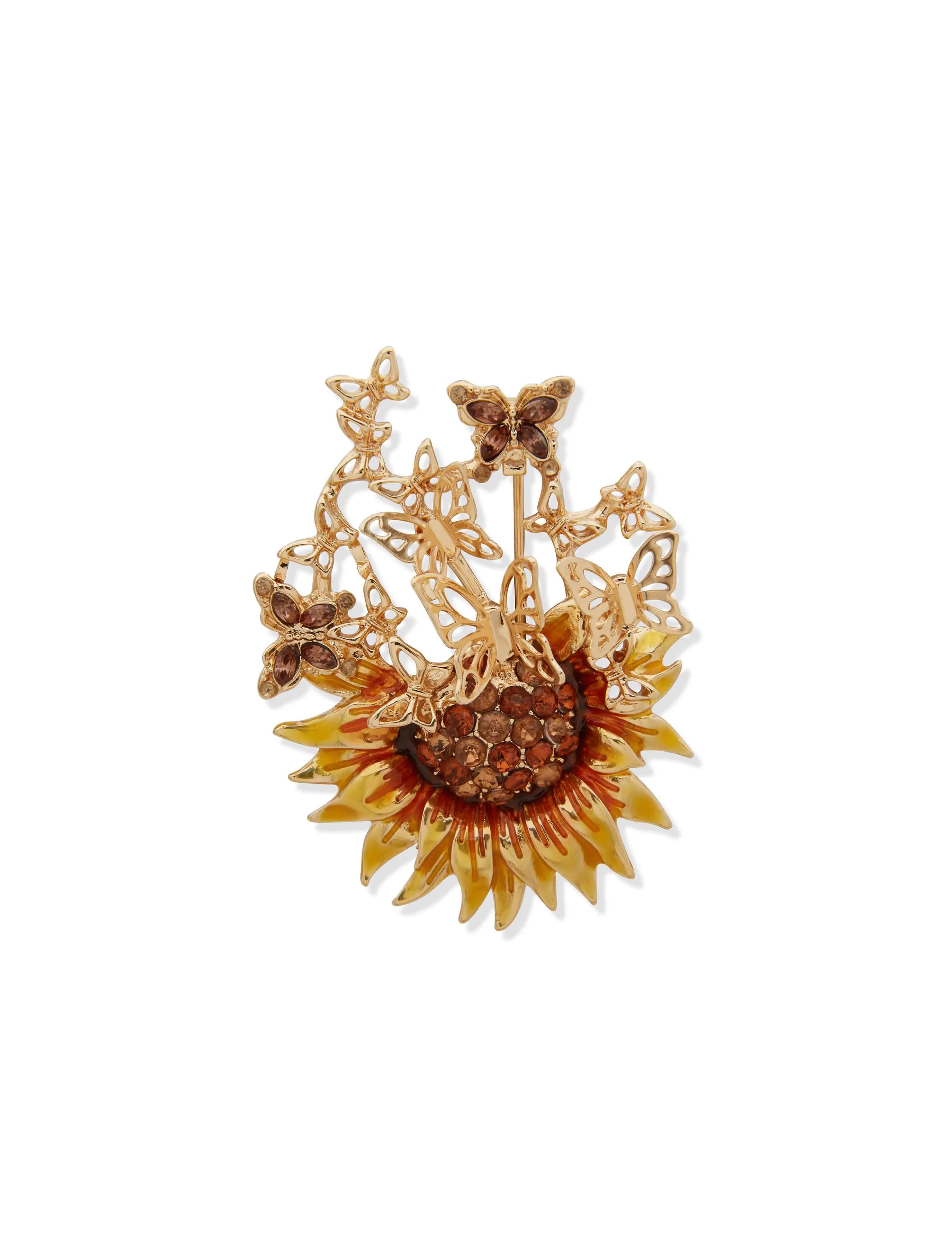 Sunflower & Butterfly Brooch sold by Anne Klein