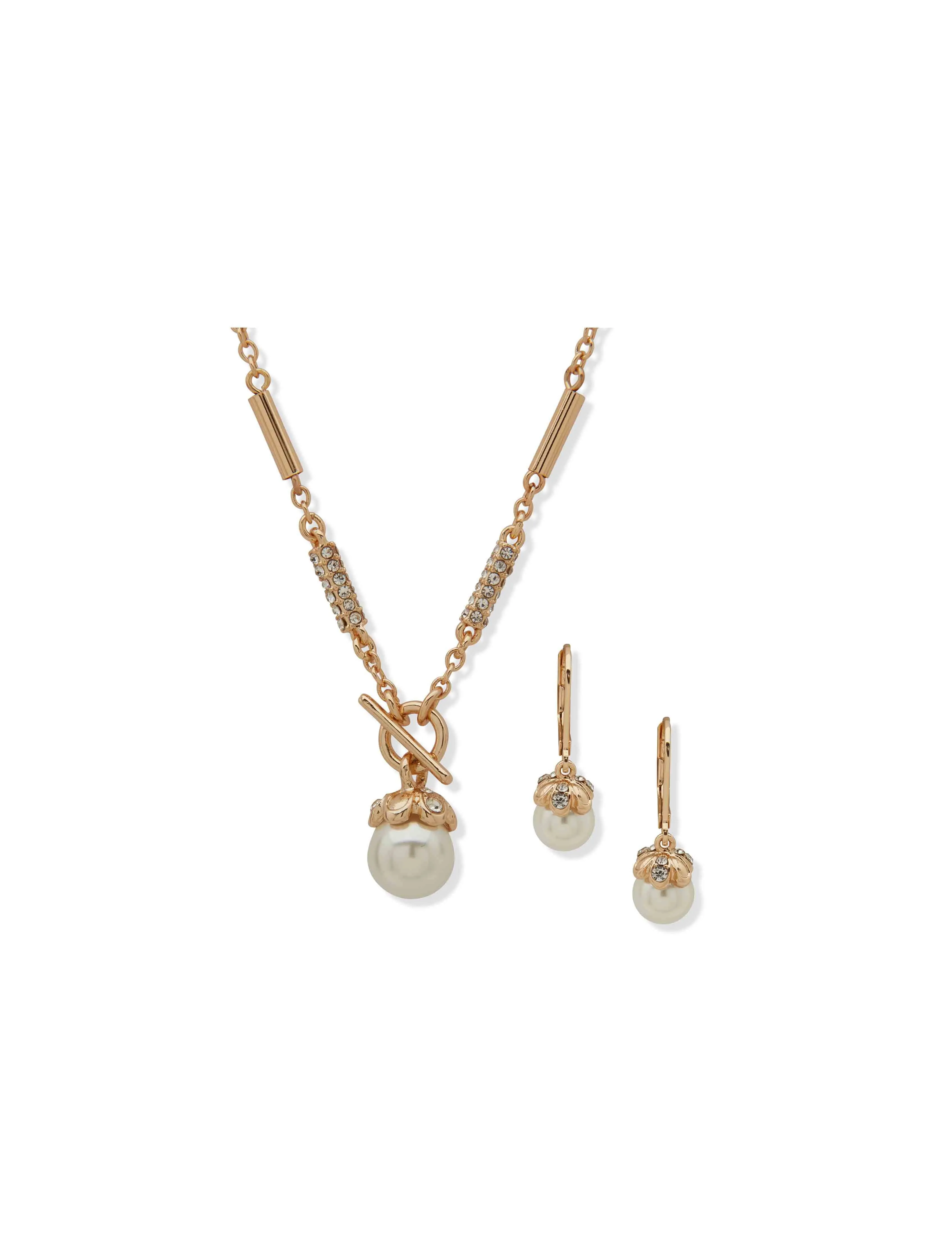 Blanc Pearl Necklace Set sold by Anne Klein product image thumbnail 2