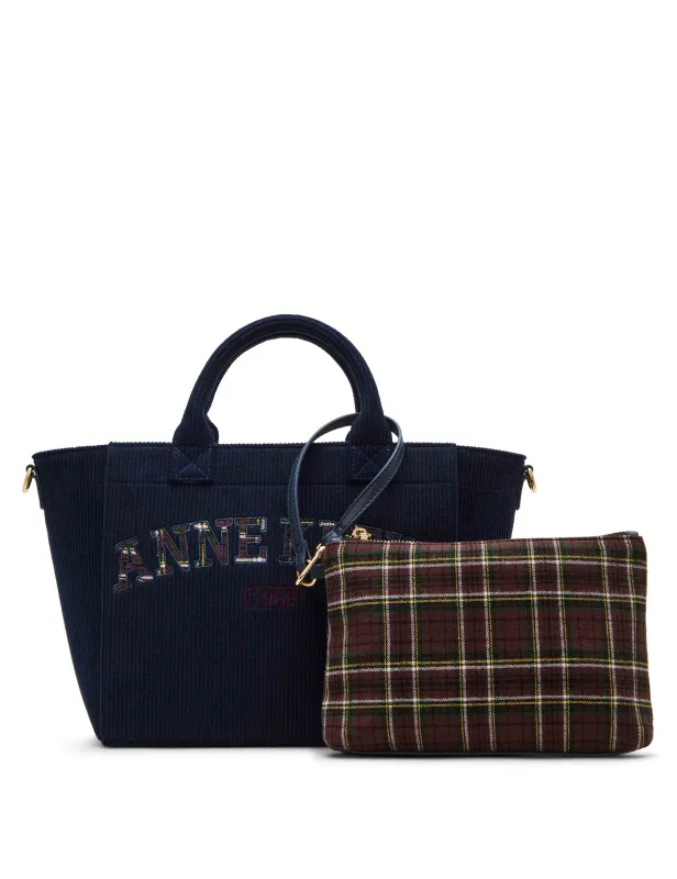 Small Corduroy Tote with Convertible Strap sold by Anne Klein