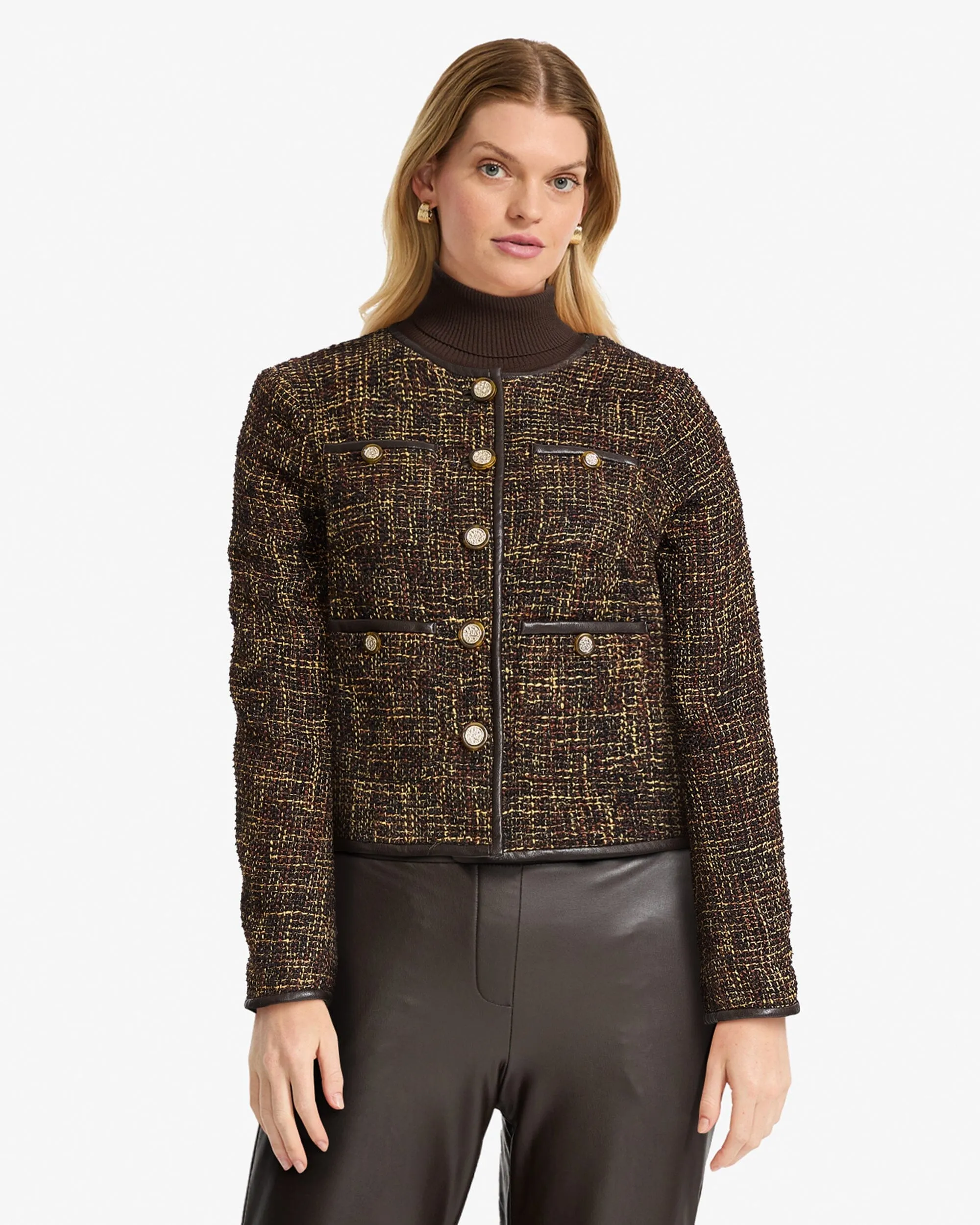 Petite Framed Button Jacket sold by Anne Klein product image thumbnail 2
