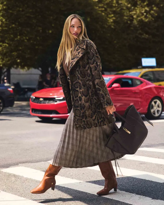 Plaid Pleated Skirt sold by Anne Klein