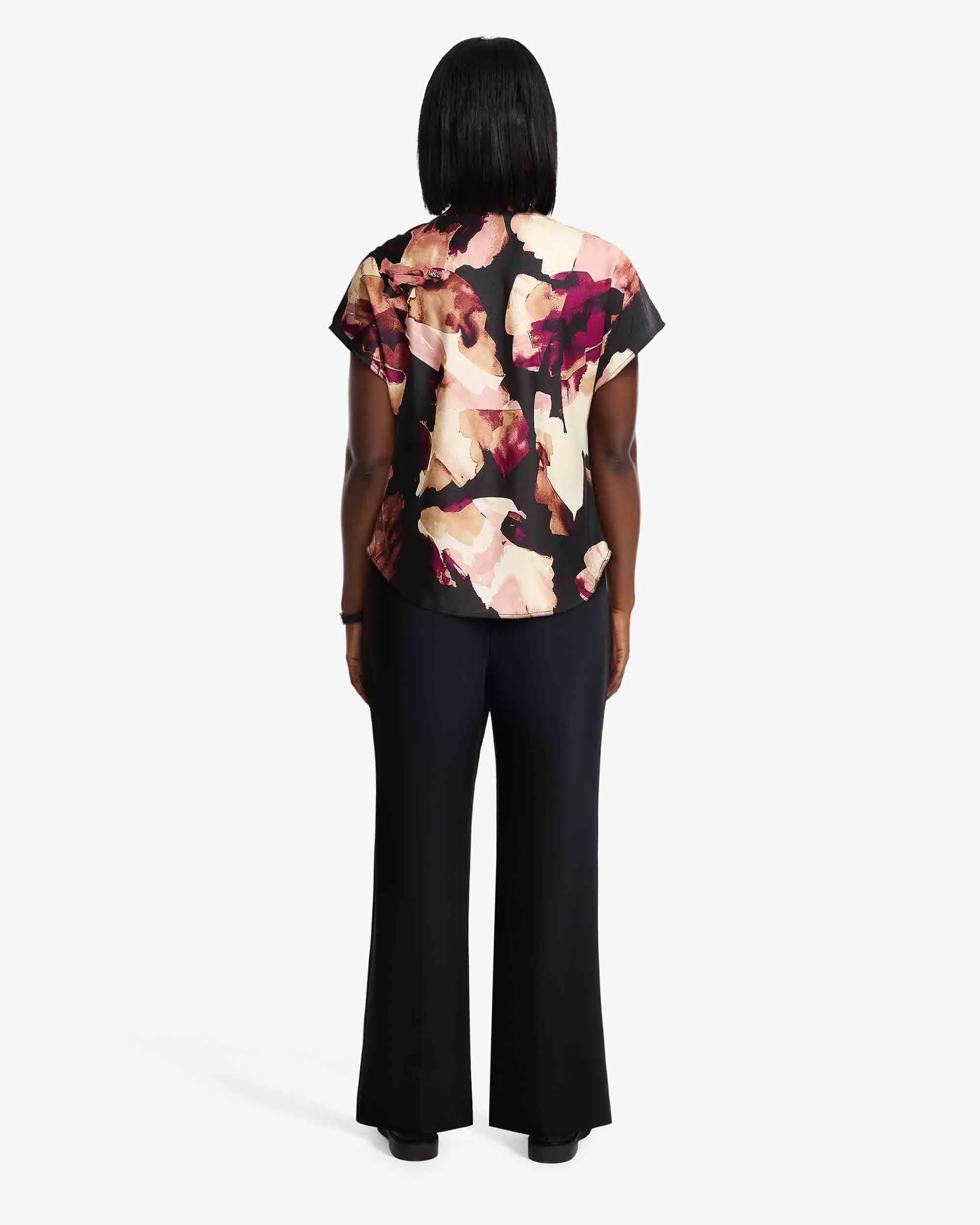 Plus Cowl Neck Short Sleeve Blouse sold by Anne Klein product image thumbnail 3