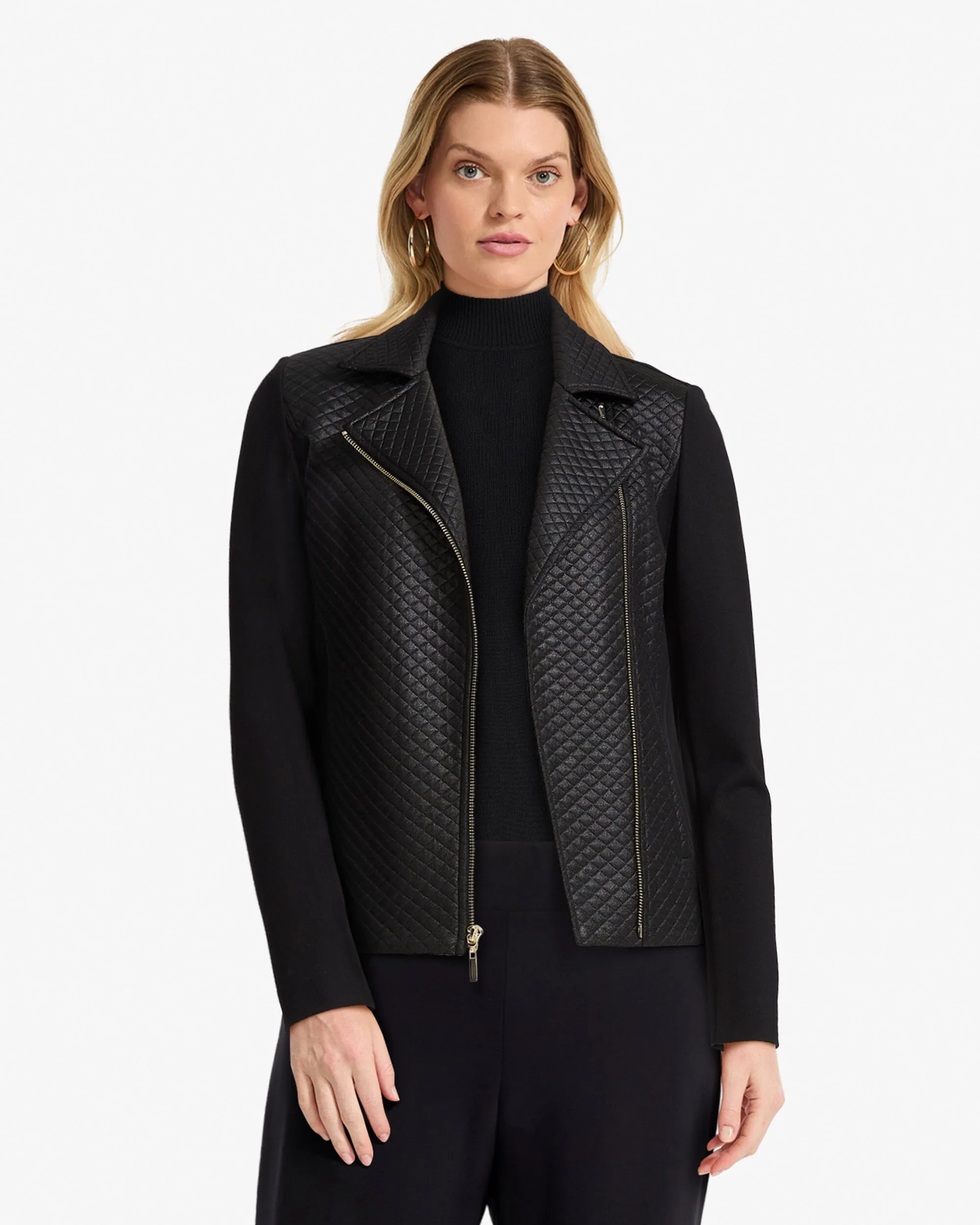 Petite Asymmetric Moto Jacket sold by Anne Klein