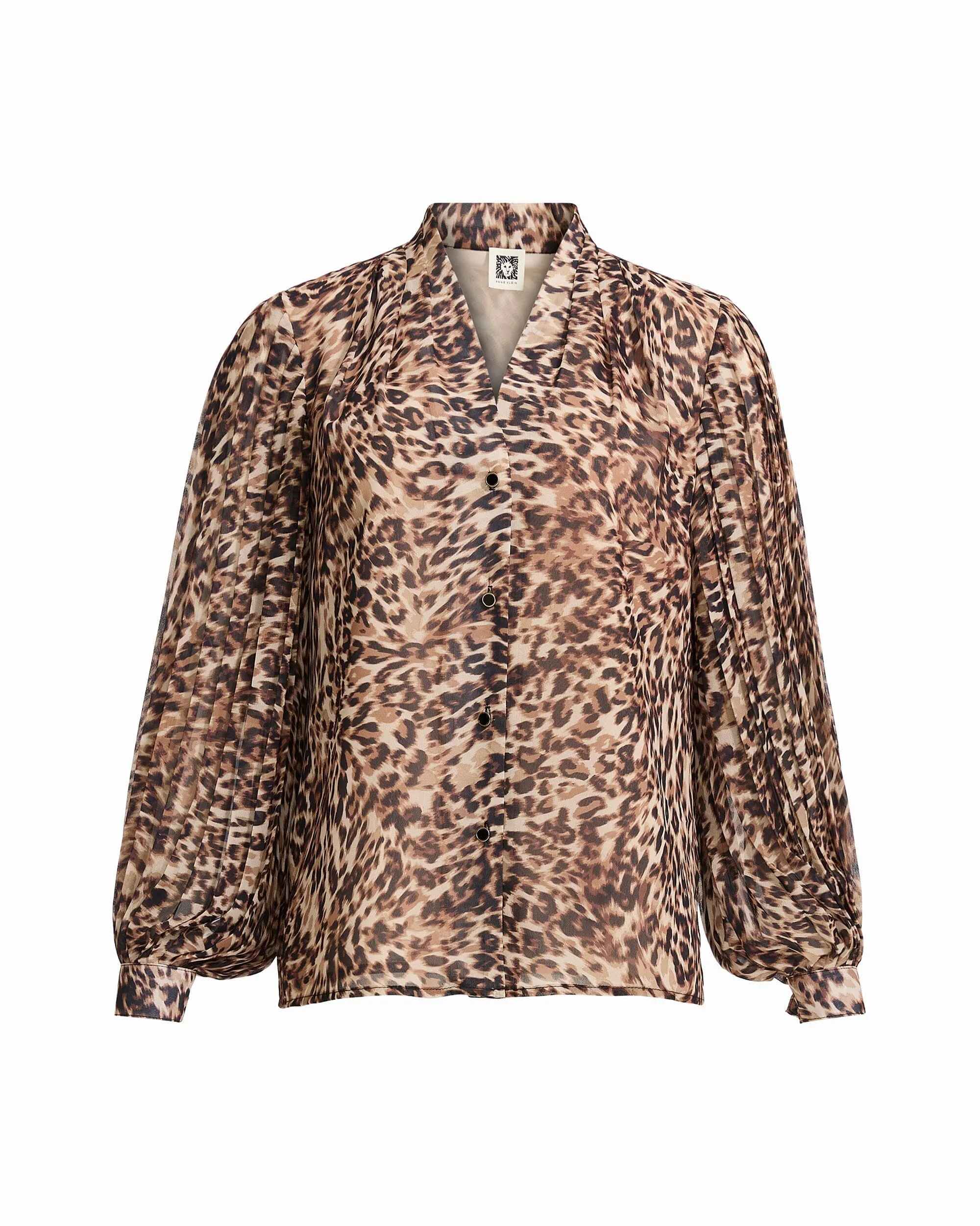 Petite Pleat Sleeve Button Front Long Sleeve Shirt sold by Anne Klein product image thumbnail 4