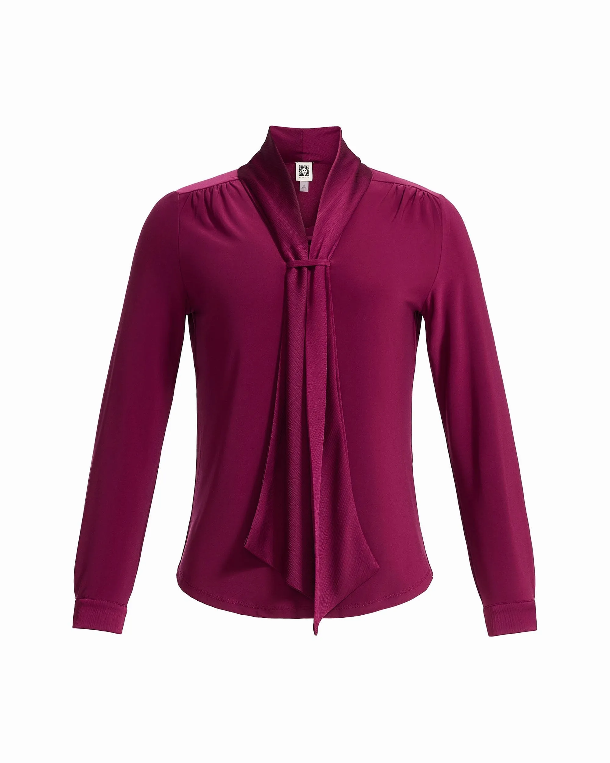 Petite Long Sleeve Front Tie Top sold by Anne Klein product image thumbnail 2