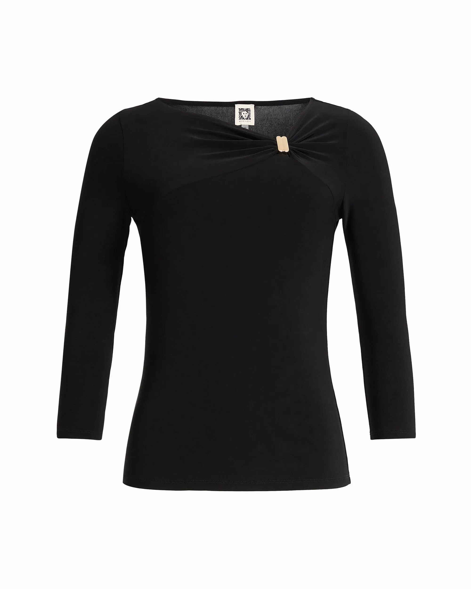 Petite Asymmetric Gathered Twist Knot Top sold by Anne Klein product image thumbnail 2