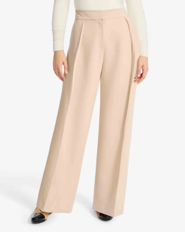 Wide Leg High Rise Pleated Pant sold by Anne Klein
