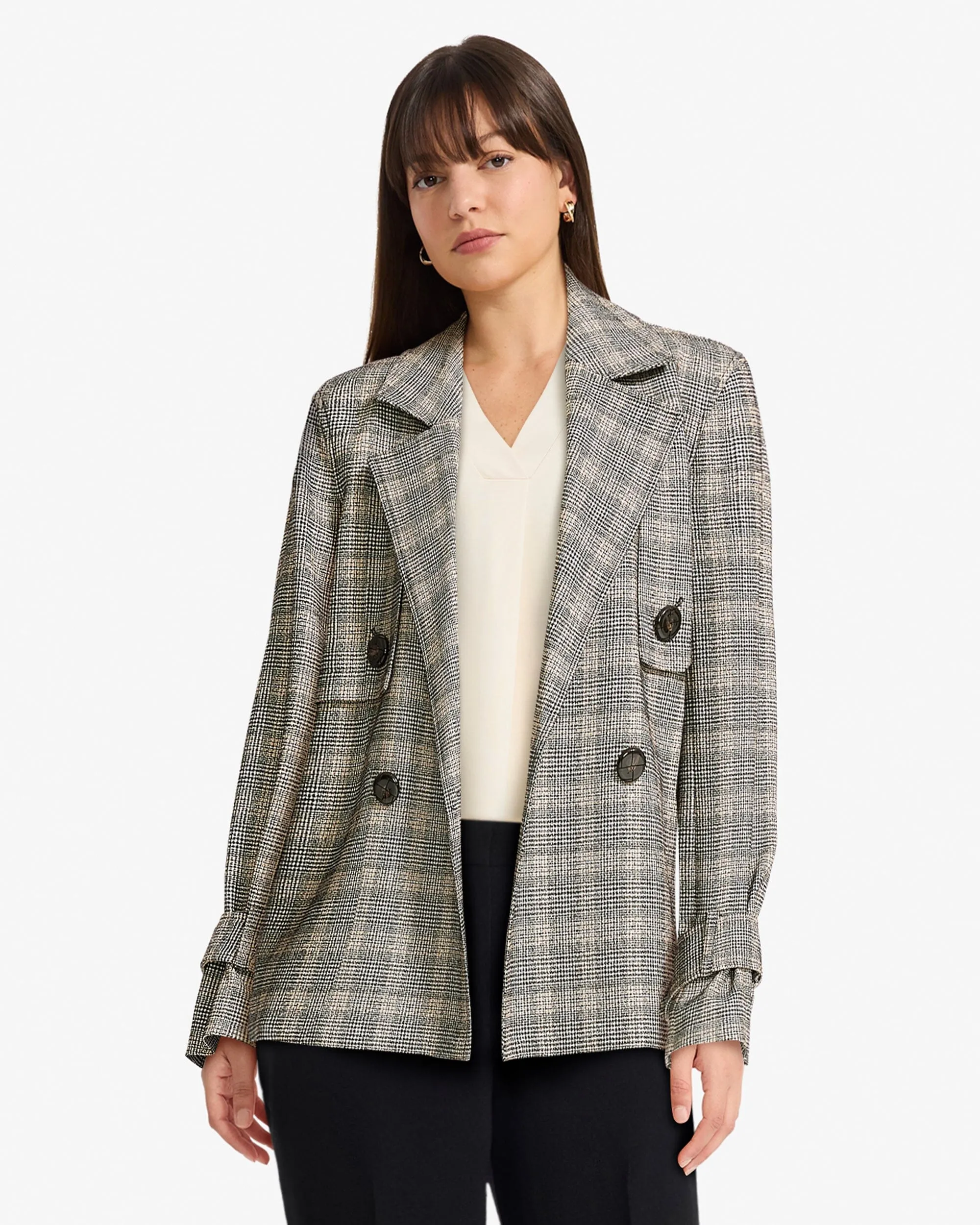 Short Belted Trench Coat sold by Anne Klein product image thumbnail 3