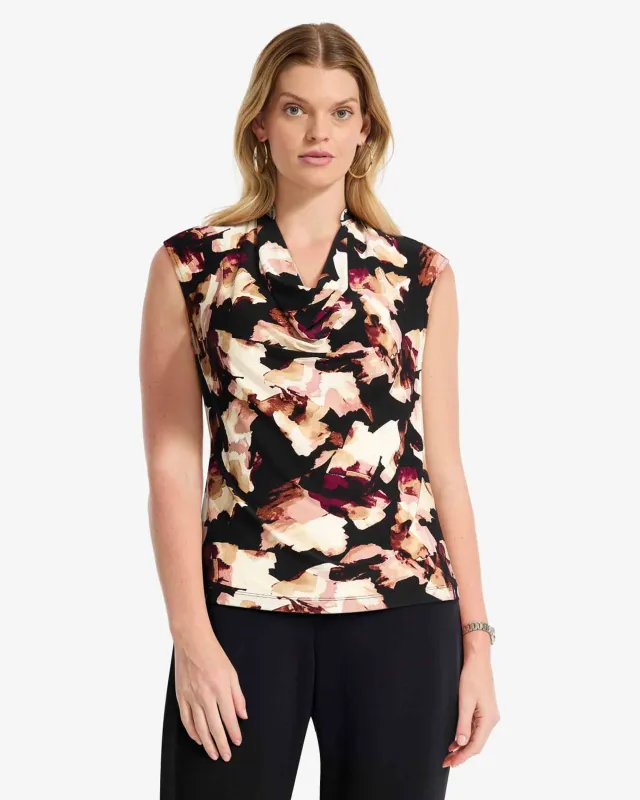 Collared Cowl Neck Top sold by Anne Klein