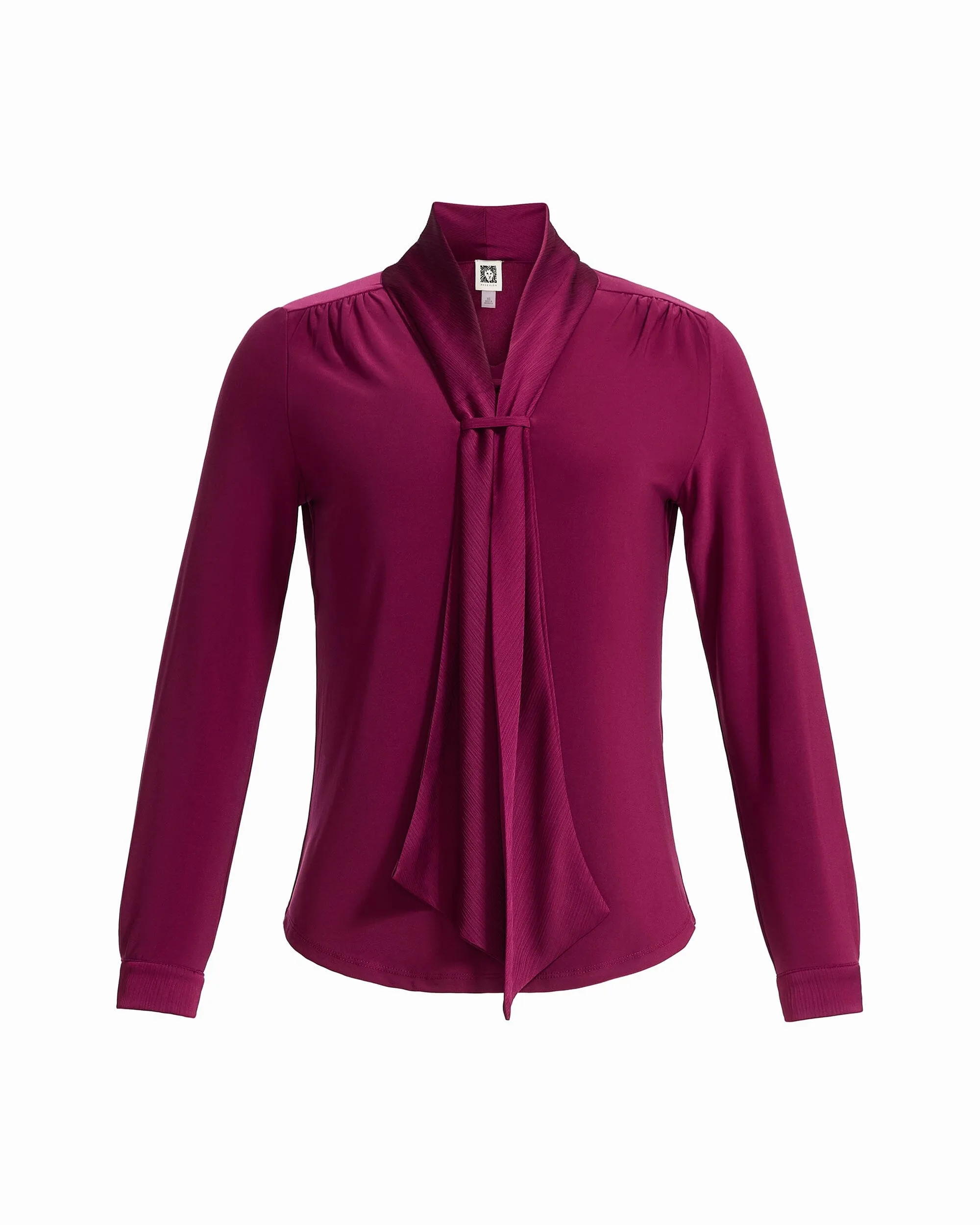 Long Sleeve Front Tie Top sold by Anne Klein product image thumbnail 2
