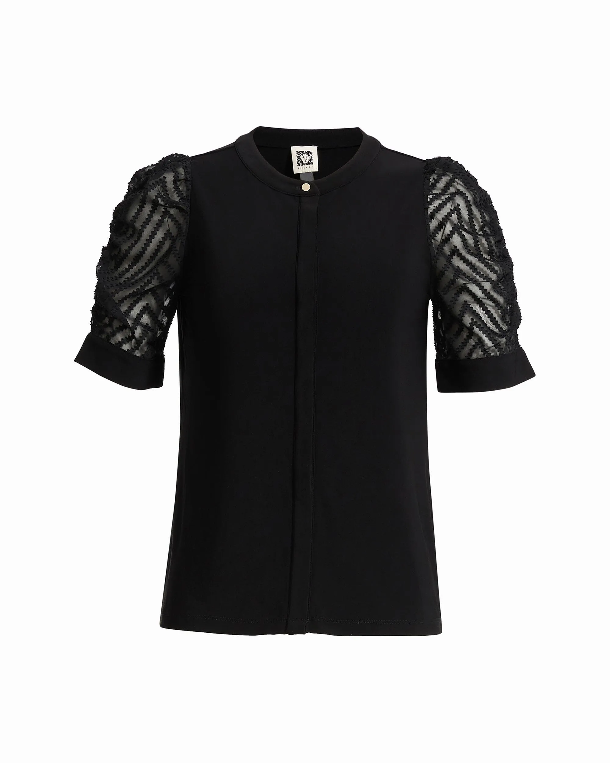 Elbow Sleeve Mixed Media Top sold by Anne Klein product image thumbnail 2