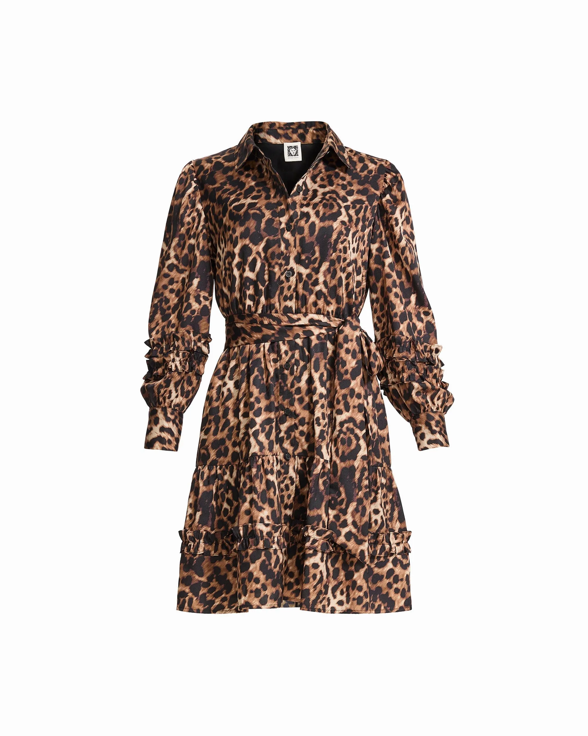 Ruffle Shirt Dress Short Dress sold by Anne Klein