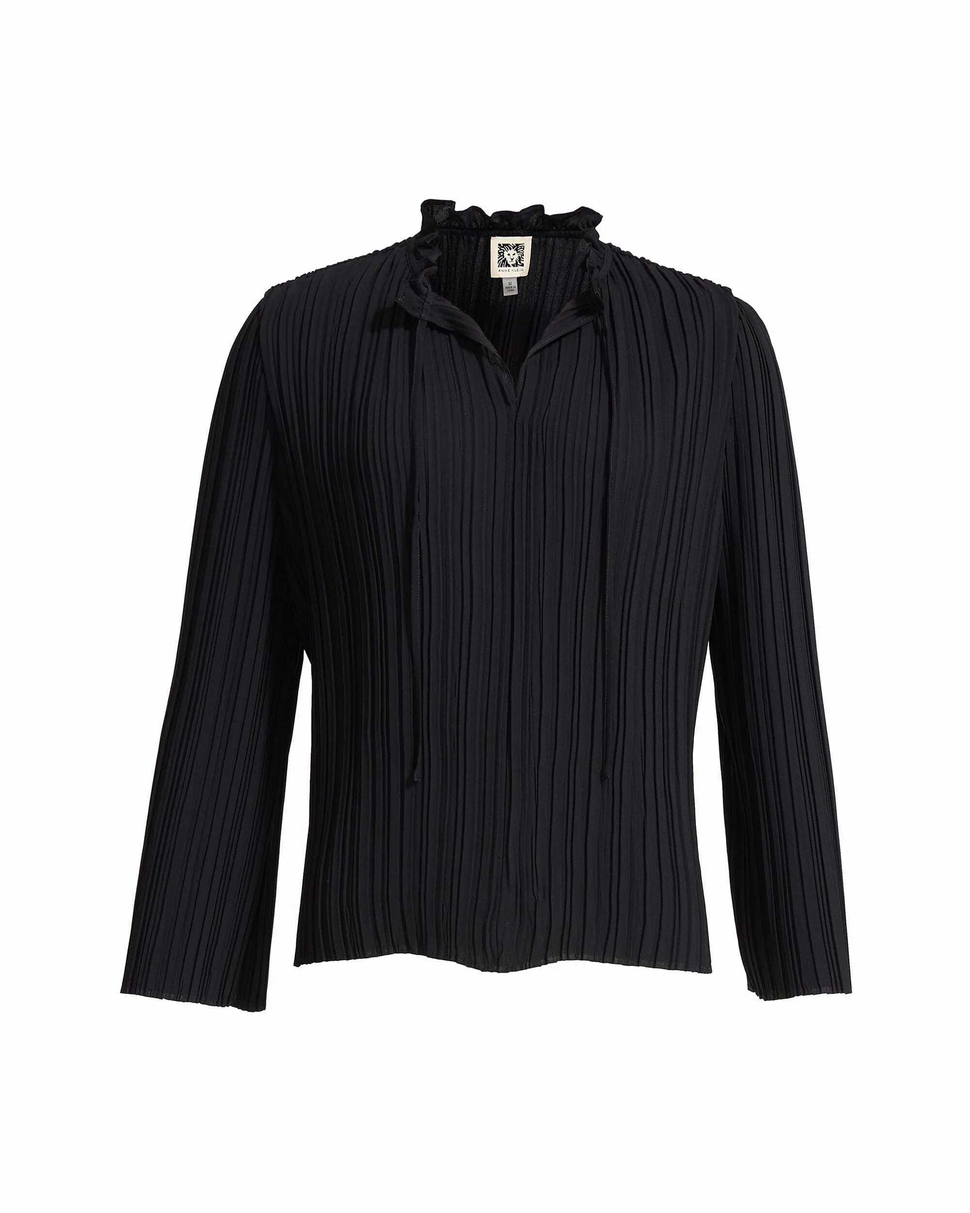 Tie Neck Pleated Top sold by Anne Klein