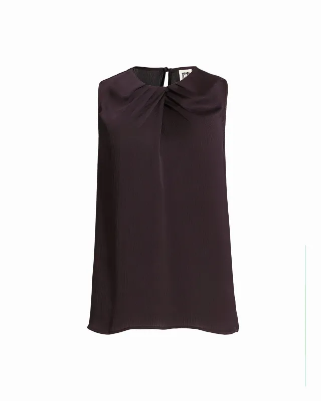 Jewel Pleat Neck Blouse sold by Anne Klein