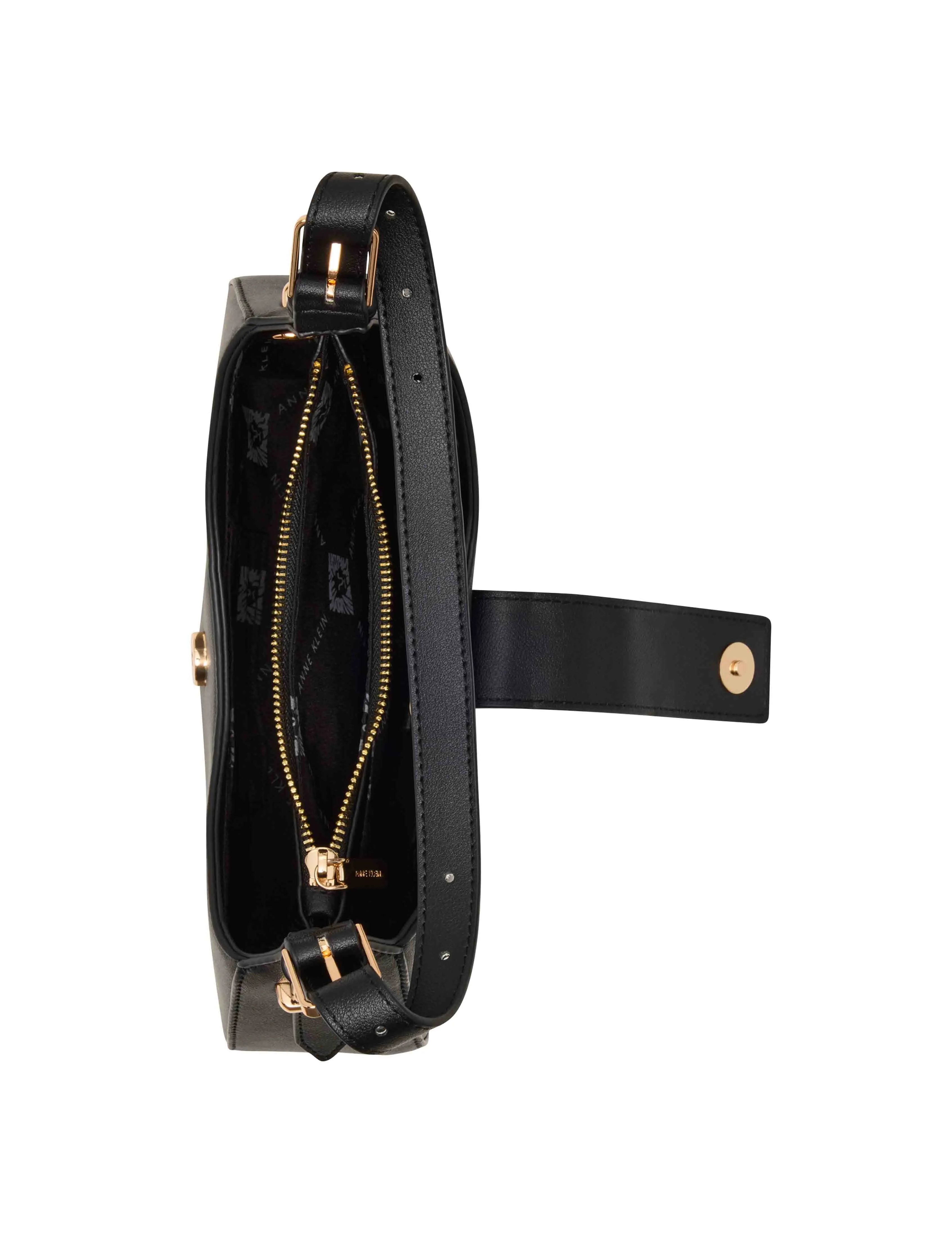 Small Curved Shoulder Bag with Convertible Strap sold by Anne Klein product image thumbnail 3