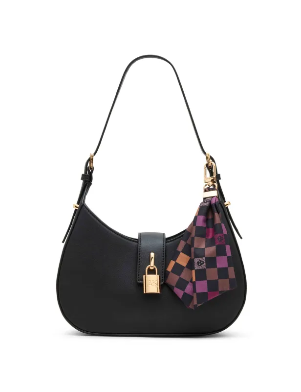 Small Curved Shoulder Bag with Convertible Strap sold by Anne Klein