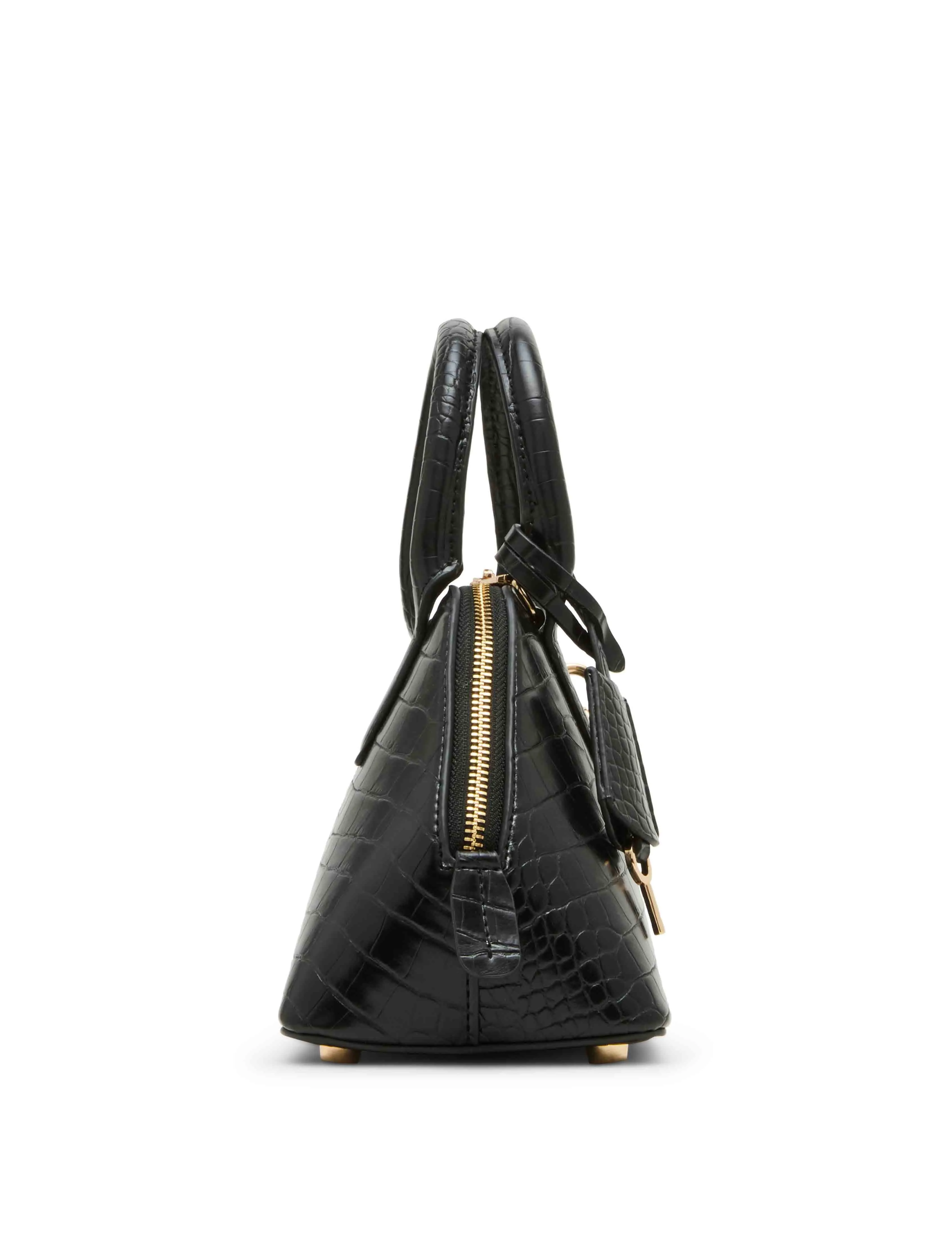 Angled Croc Embossed Bowler with Convertible Strap sold by Anne Klein product image thumbnail 4