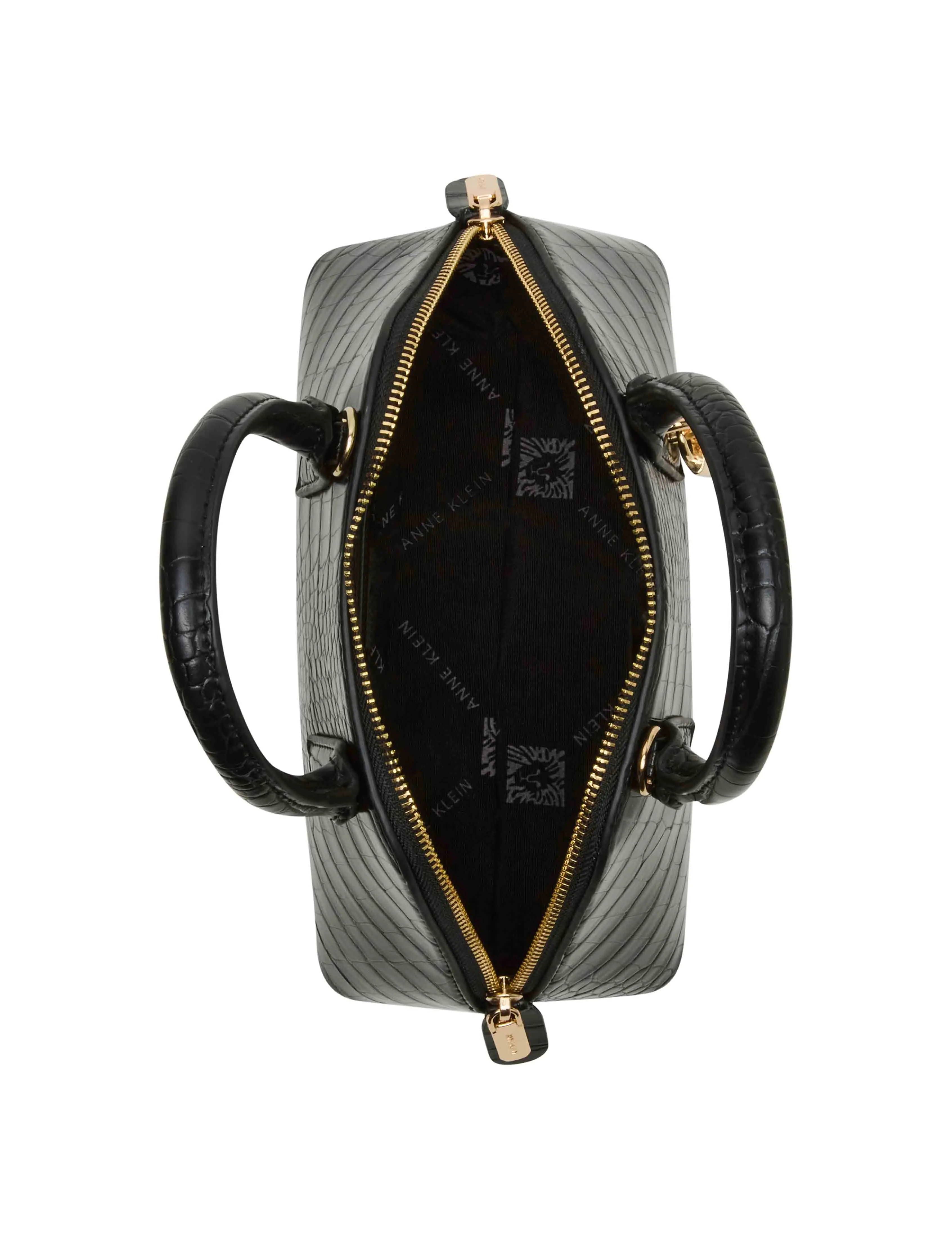 Angled Croc Embossed Bowler with Convertible Strap sold by Anne Klein product image thumbnail 3