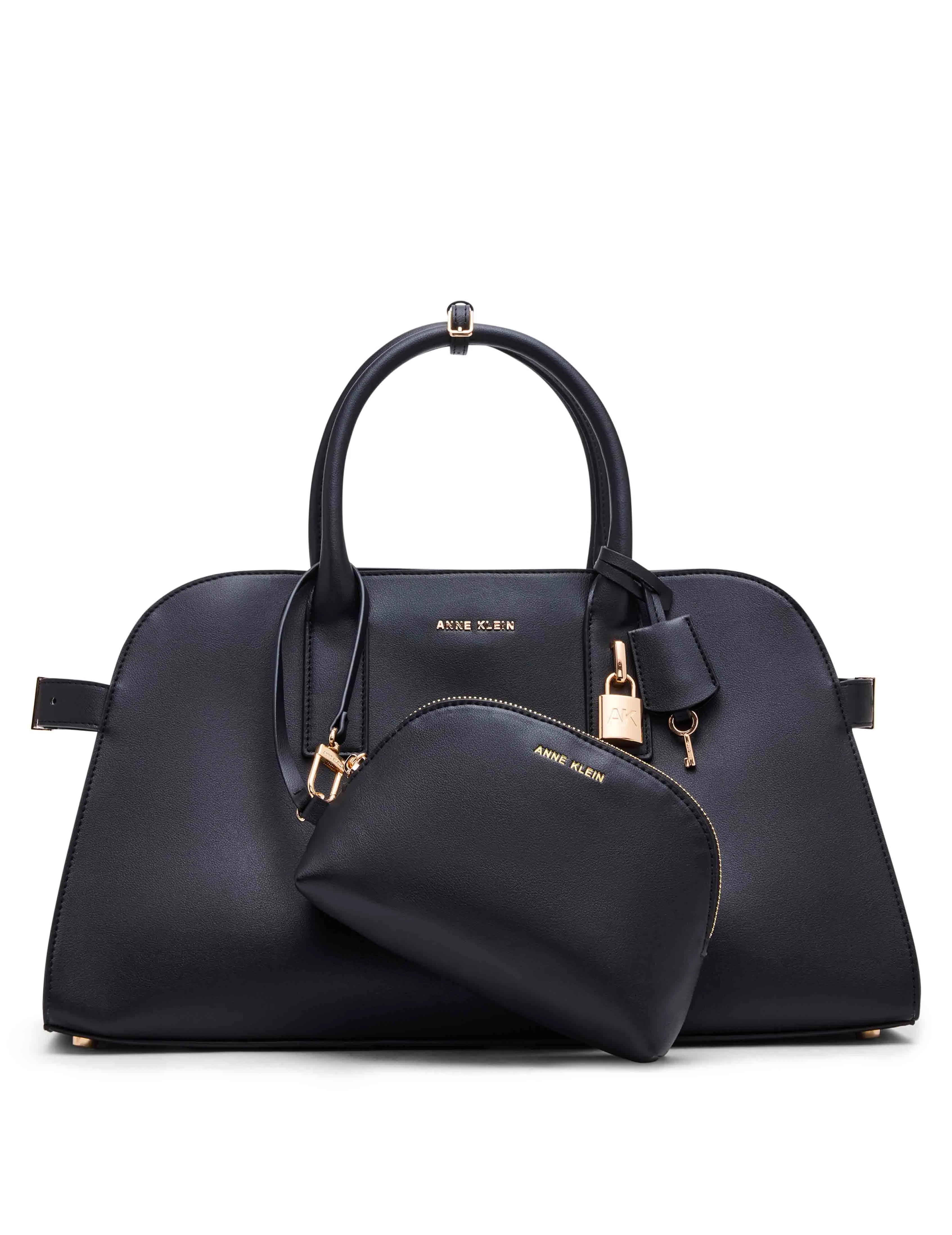 Large Curved Satchel with Convertible Strap sold by Anne Klein