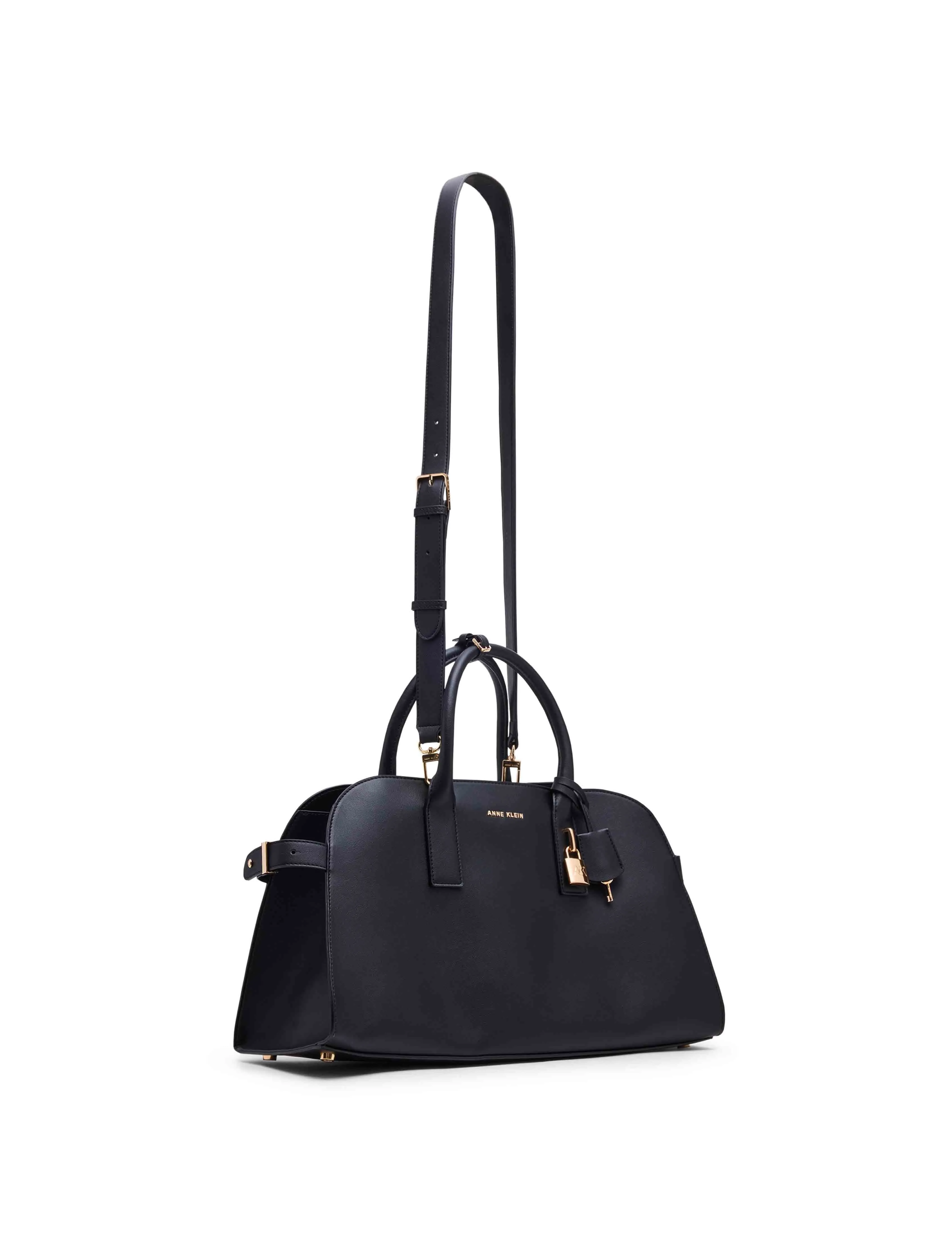 Large Curved Satchel with Convertible Strap sold by Anne Klein product image thumbnail 3