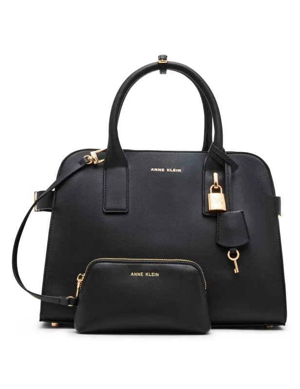 Small Curved Satchel with Convertible Strap sold by Anne Klein