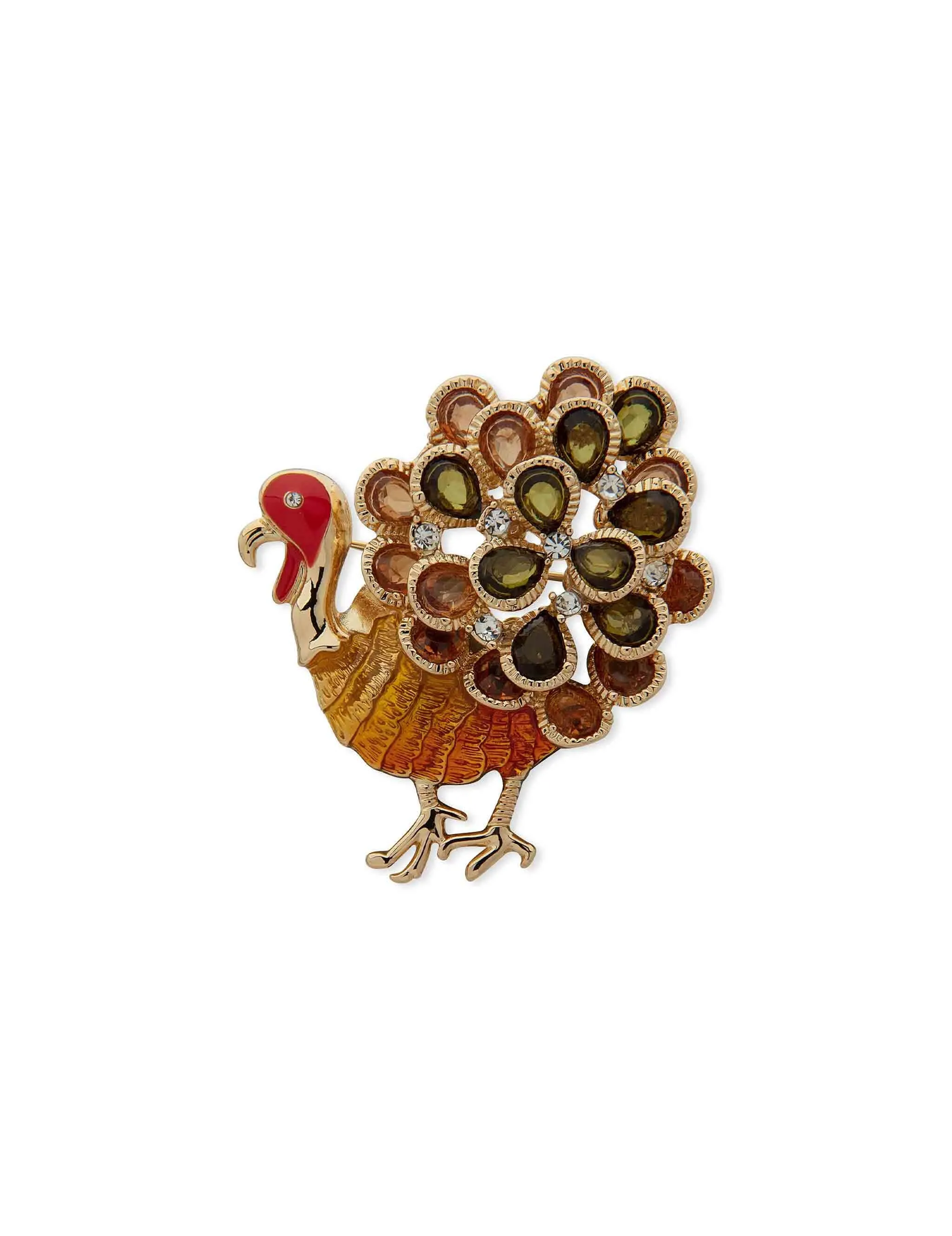 Boxed Turkey Brooch - Gold sold by Anne Klein