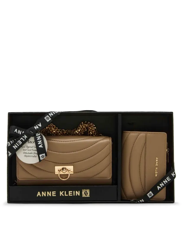 2 Piece Gift Set with Flap Crossbody and Bifold Wallet sold by Anne Klein