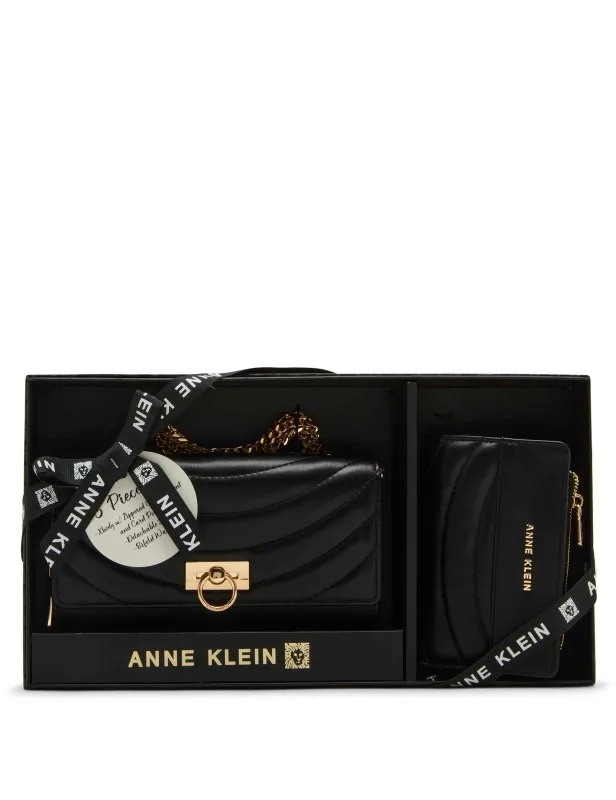 2 Piece Gift Set with Flap Crossbody and Bifold Wallet sold by Anne Klein