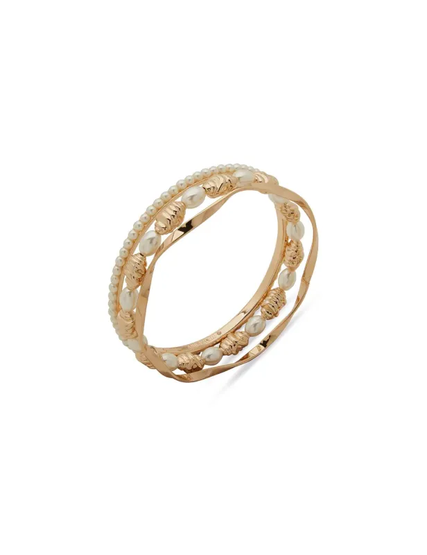 3-Pc Textured Bangle Set sold by Anne Klein