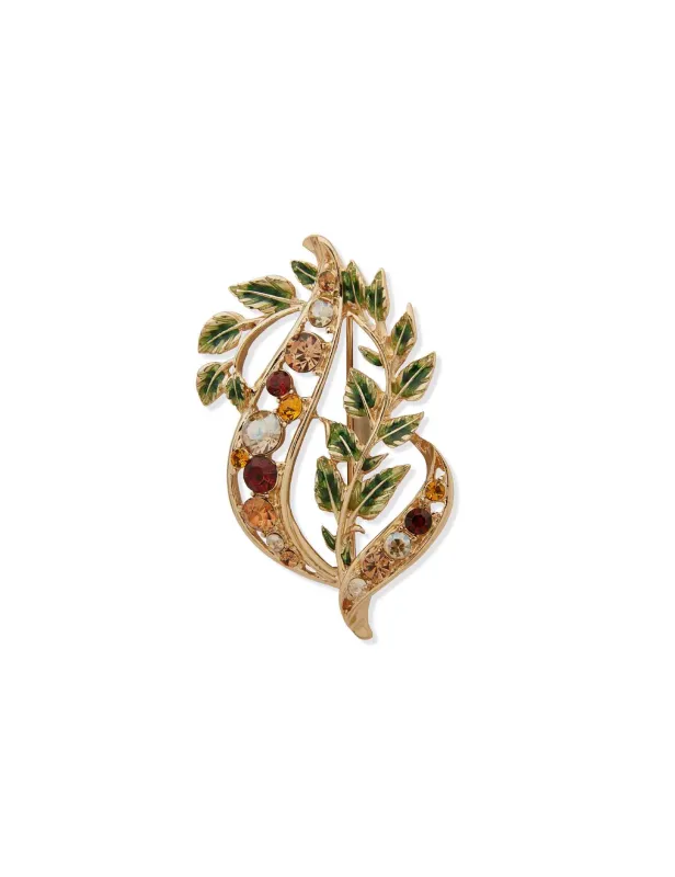 Boxed Openwork Leaf Pin - Gold sold by Anne Klein