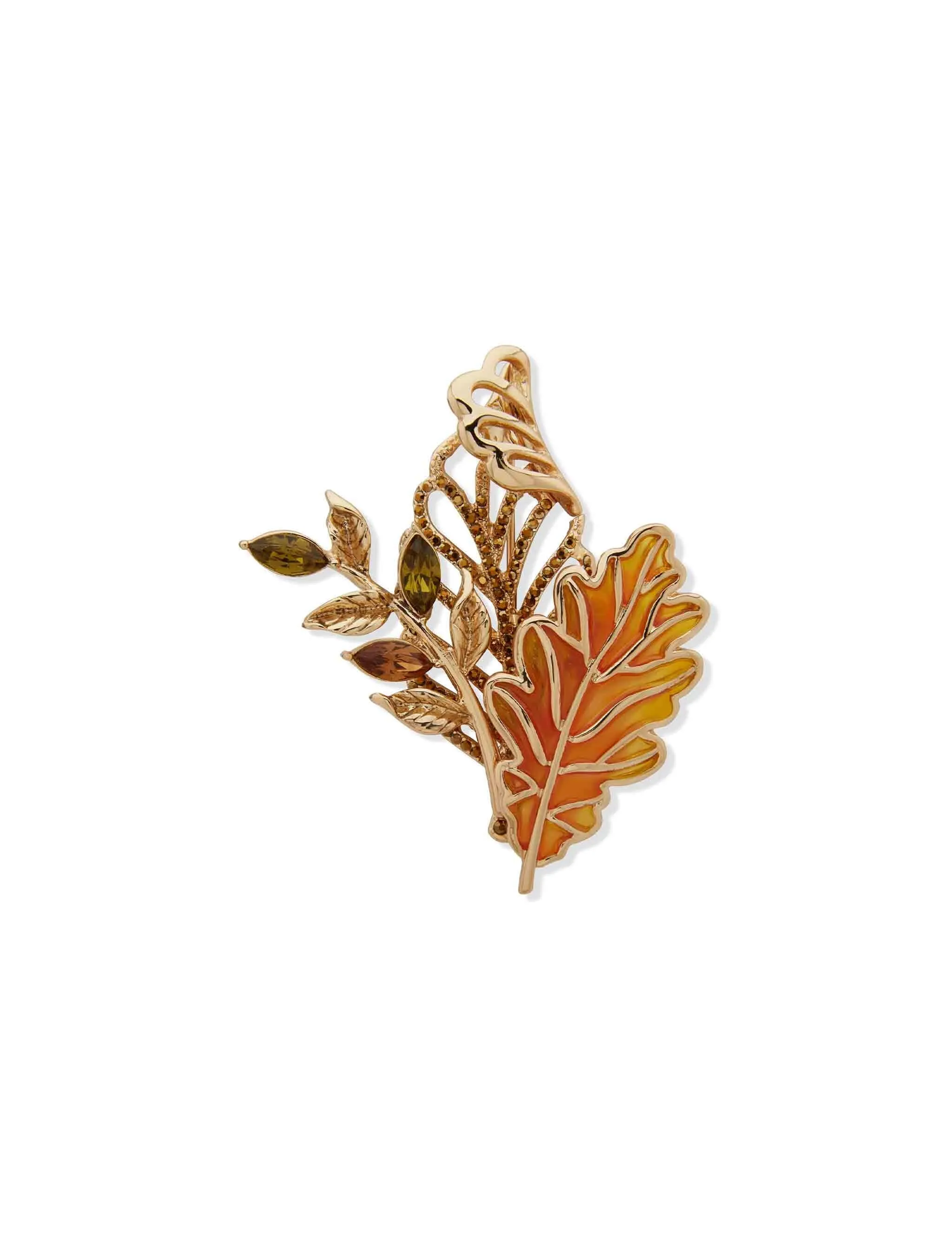 Boxed Fall Leaf Pin - Gold sold by Anne Klein