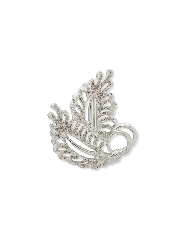 Boxed Fall Leaf Pin - Silver sold by Anne Klein