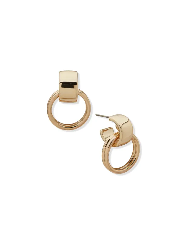 Gold Dooknocker Earrings sold by Anne Klein