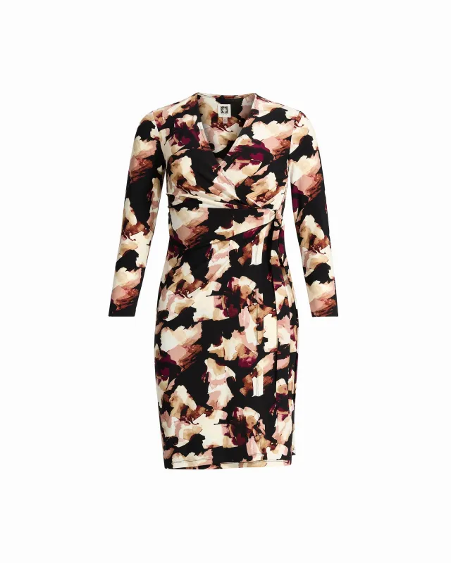 Long Sleeve Faux Wrap Dress sold by Anne Klein
