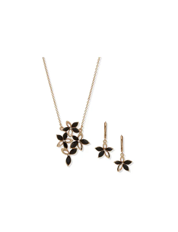 Floral Cluster Necklace & Earring Set sold by Anne Klein