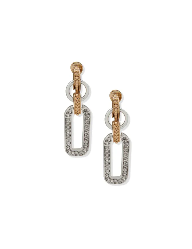 Linked Drop Clip Earrings sold by Anne Klein