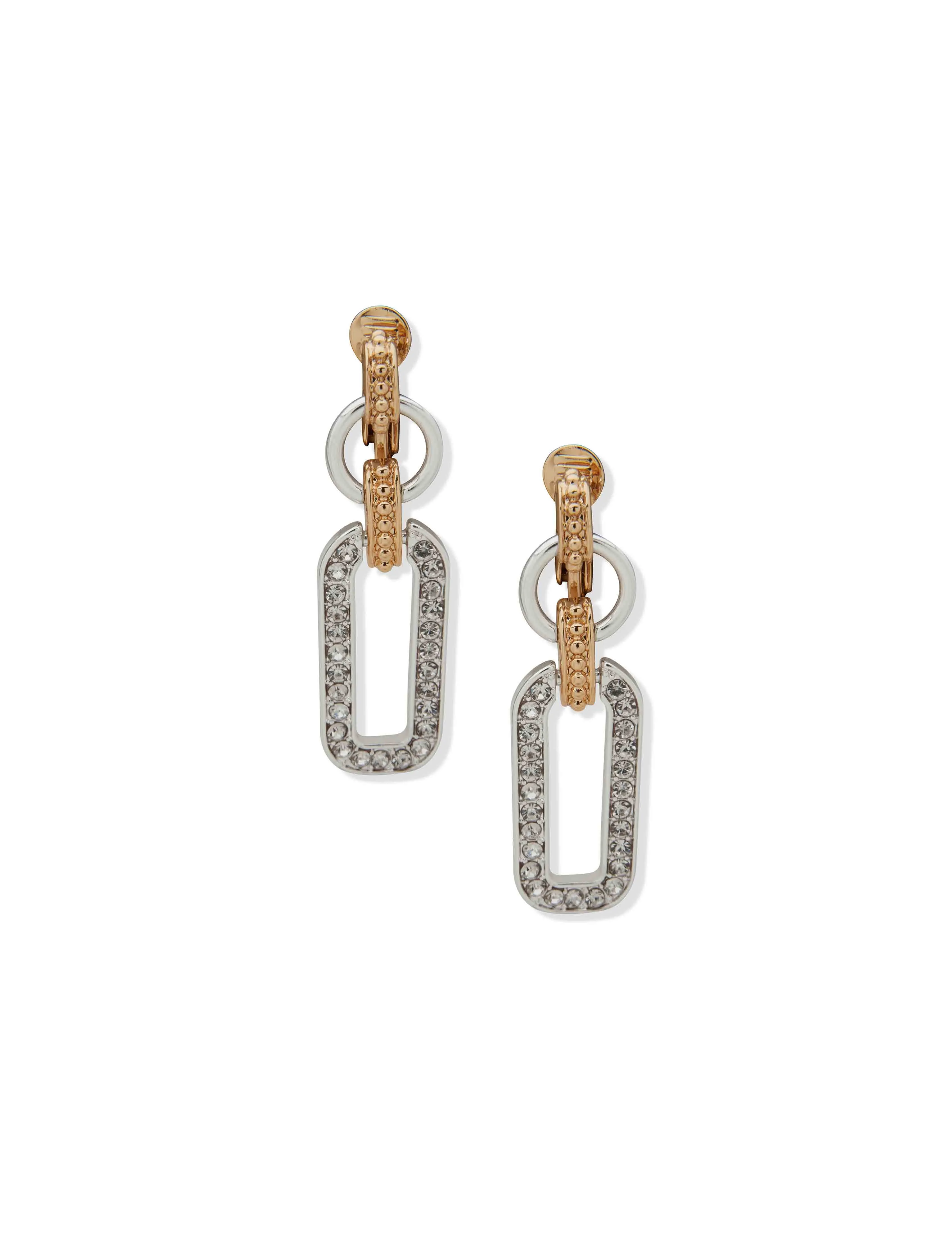 Linked Drop Clip Earrings sold by Anne Klein
