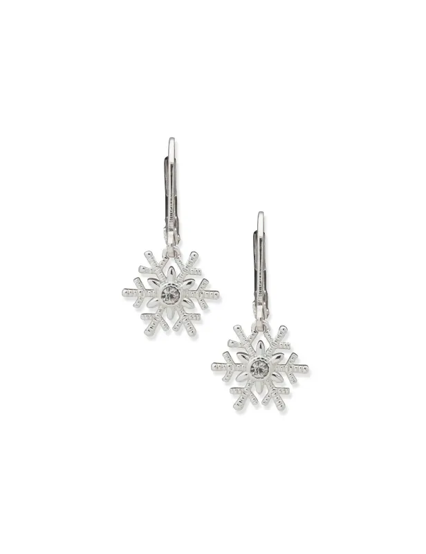 Snowflake Drop Earrings sold by Anne Klein