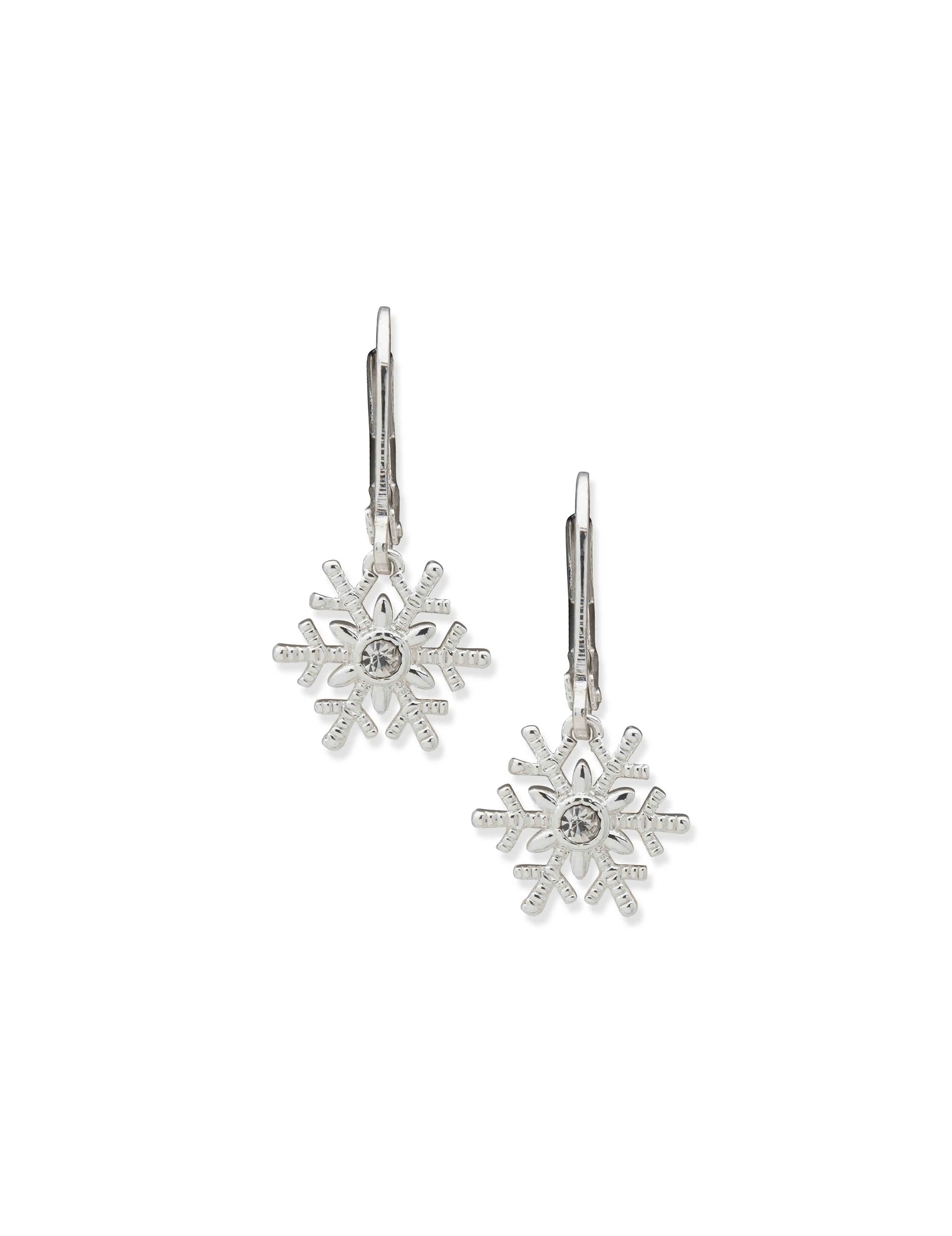 Snowflake Drop Earrings sold by Anne Klein
